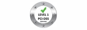 Logo for Intellipay's pci-dss level 1 compliance on its home page
