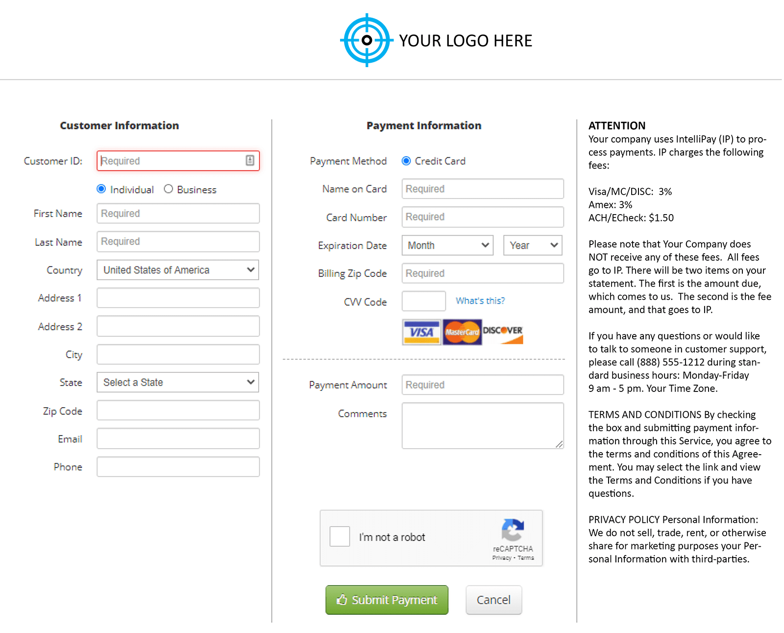IntelliPay Online Payment Page