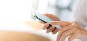 Person using a smartphone to make a digital payment