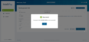 Text-to-Pay successful send screenshot