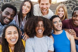 Diverse group of un and underbanked young people financial inclusion and ecash blog post image