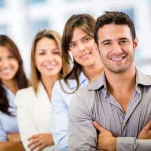 Group of people smiling