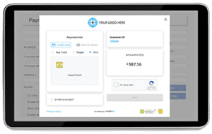 Lightbox screen over payment page