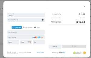 Generic lightbox - makes adding payment or credit card information more convenient. Image from small businesses are falling down online.