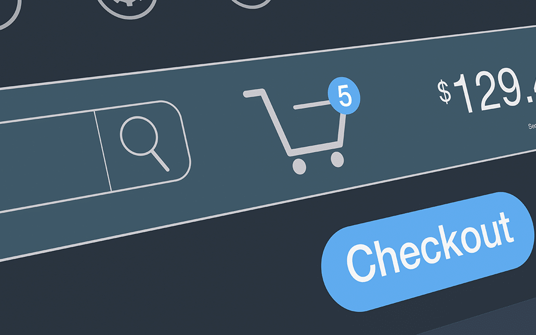 Checkout screen with cart with five items. Blog post image 10 ways to boost online conversions and boost sales