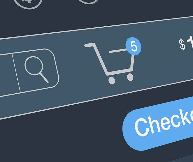 Checkout screen with cart with five items. Blog post image 10 ways to boost online conversions and boost sales