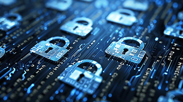 Payment security outline - cybersecurity lock image