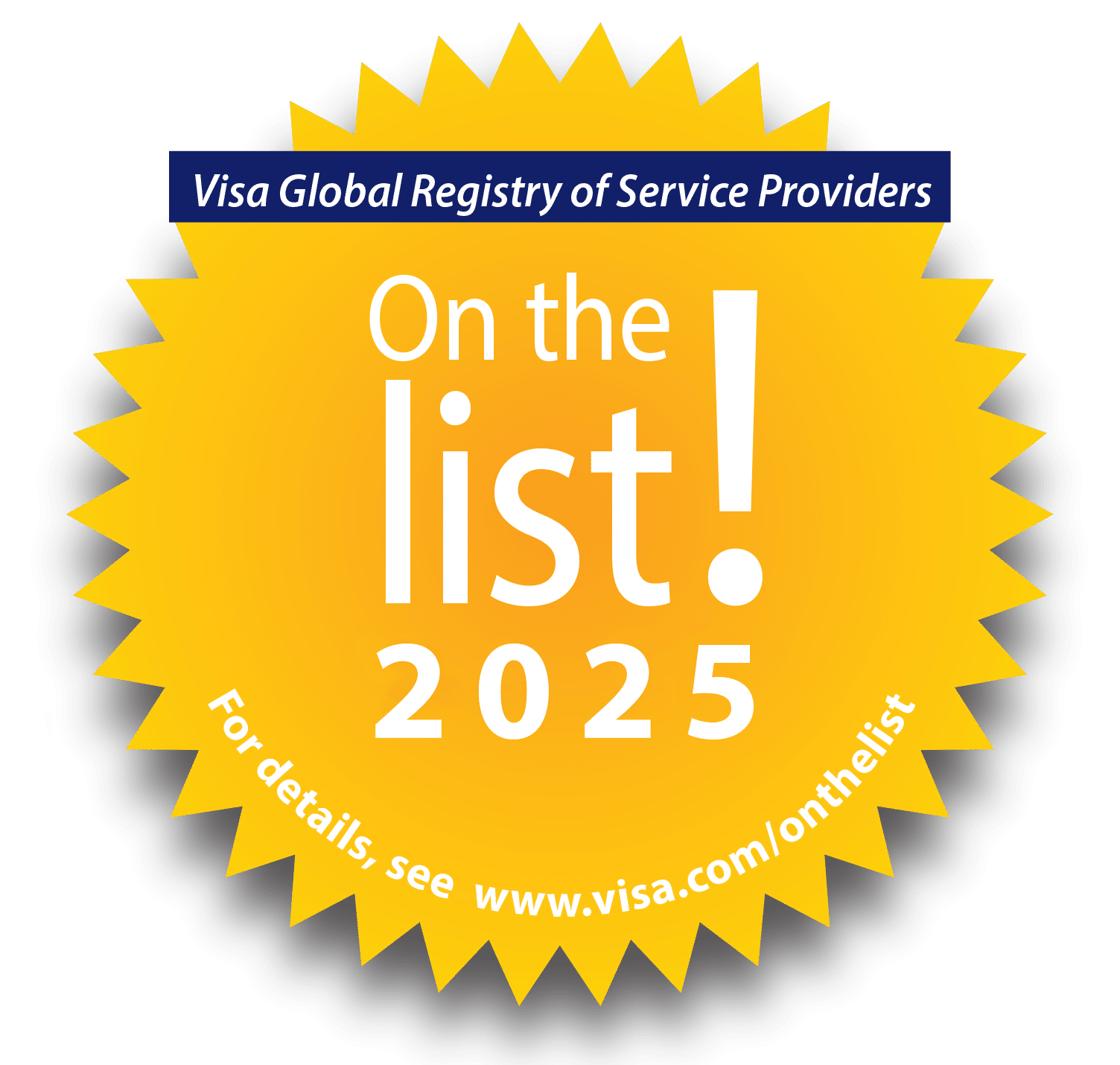 Visa on the list 2022 Service Providers