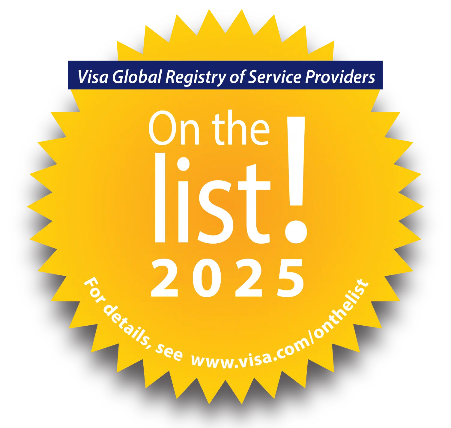 Visa ServiceProviderBadge Visa on the list 2022 Service Providers