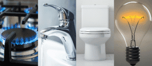 gas, electric, sewer & water, electricty utlties image hero shot for IntelliPay's Utilities page.