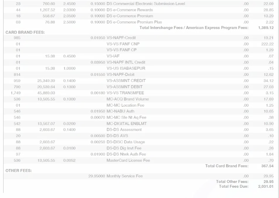 The Anatomy of a Merchant Statement: Beyond Total Due