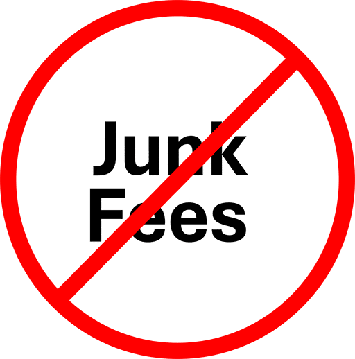 No Junk Fees png IntelliPay does not charge merchants junk fees. Honest, transparent pricing