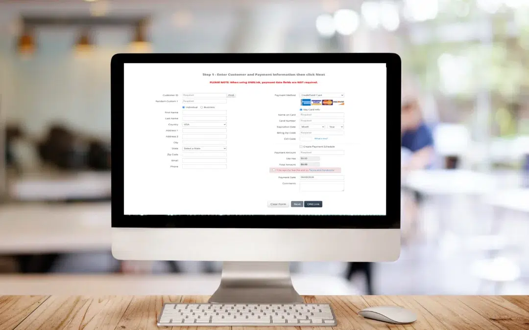 owing credit card payment entry form for phone and mail order payment